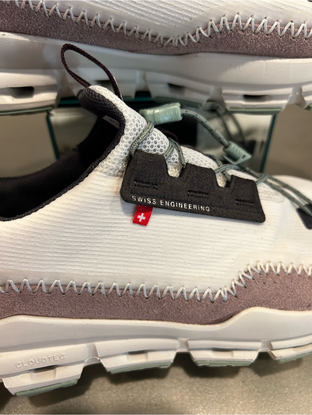 On cloud women's Performance Sneakers in White and Taupe by On Cloud size 9 - Picture 5 of 11